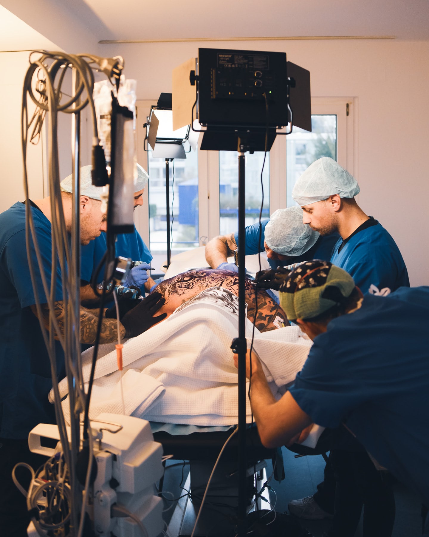 Medizinisches Team im Vorbereitungsraum der Klinik